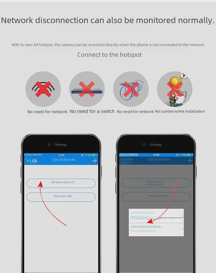 V380PRO Little Snowman 360° Panoramic HD WiFi Home Monitoring Camera