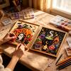 Halloween Craft Supplies Faux Pearl Painting Kit DIY Witchcraft Art 3D Seasonal Bead Wall Kit for Adults Beginners Handmade Holiday Decor Shiny