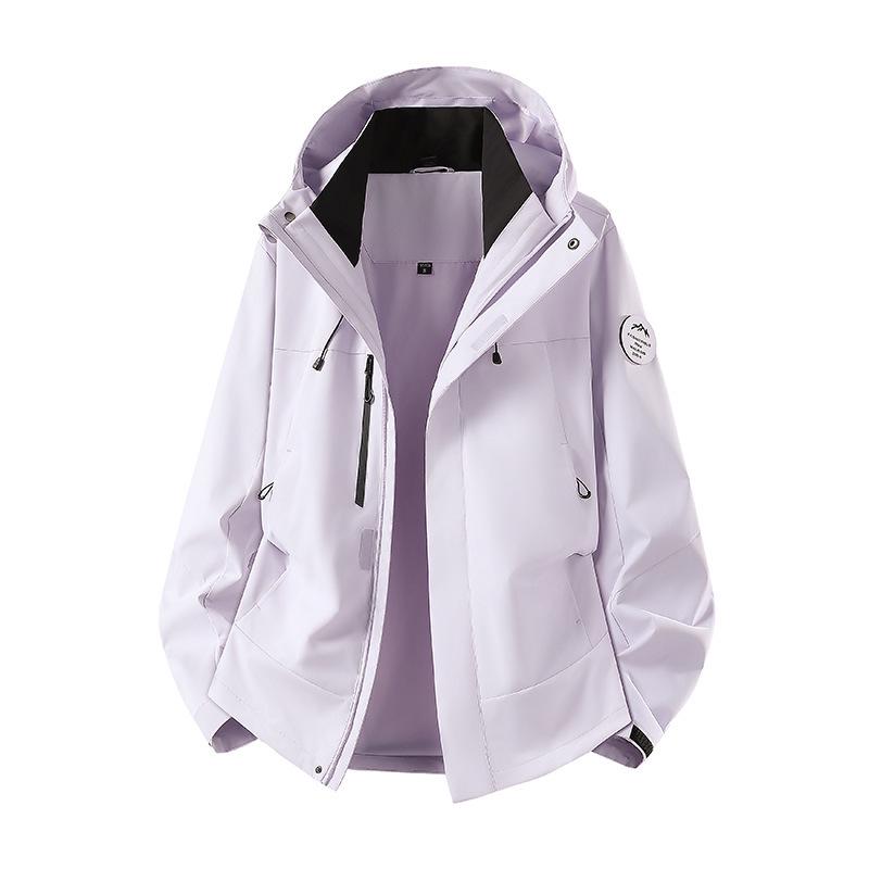 Men's and Women's Windproof Waterproof Hooded Mountaineering Jacket for Spring and Autumn - Outdoor Climbing Coat