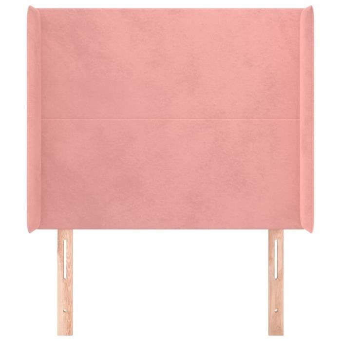 VidaXL Headboard with Ears Pink 103x16x118-128 Cm Velvet3119347