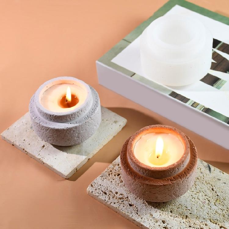 Modern Decorative Moulds Concrete Cylinder Silicone Molds Silicone Candle Cup Mold for Home Making Unique Candle Cups