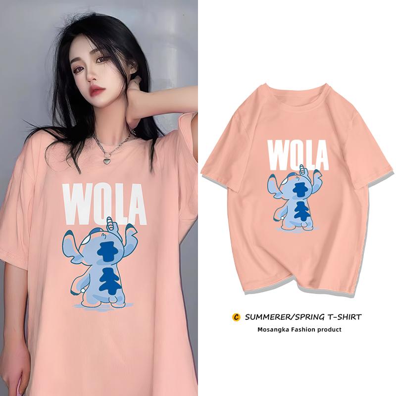 

Женская летняя футболка из чистого хлопка с короткими рукавами, свободный топ большого размера