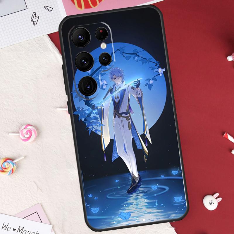 Kamisato Ayato Genshin Impact Case For Samsung Galaxy S26 Ultra S20 S21 S22 S23 S24 S25 Ultra S10 Plus S25 FE Cover Shell