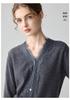 Lekasha Women's Cashmere Lace-Trim V-Neck Cardigan Sweater