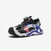 Anta Kids Synthetic Leather Trendy Comfortable Versatile Outdoor Sandals With Knob Closure Kids Sandals Black White Blue 312426905-3