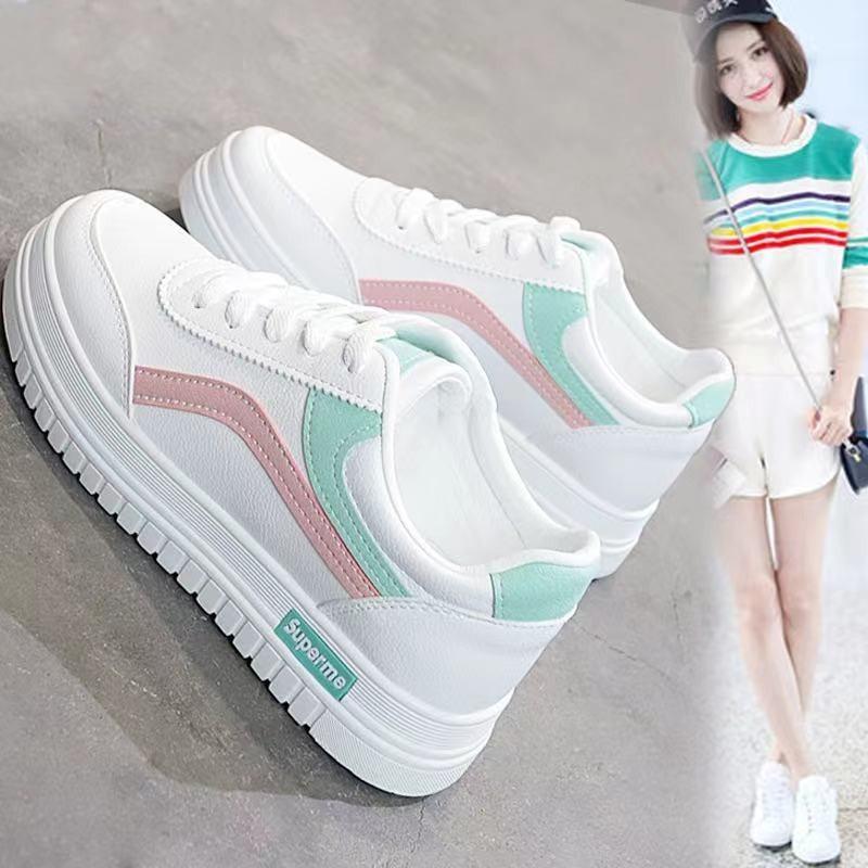 Women's Shoes Trendy Brand Women's Flats Shoes School Student Skateboard Shoe Breathable Round Toe Running Sneakers 2025