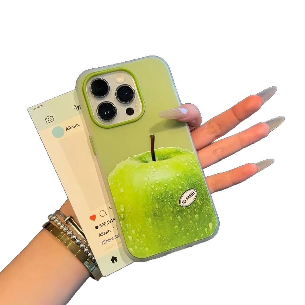 Summer fruit is suitable for Apple 16/17promax mobile phone case iPhone15 skin scrub 13/12 jelly 14.
