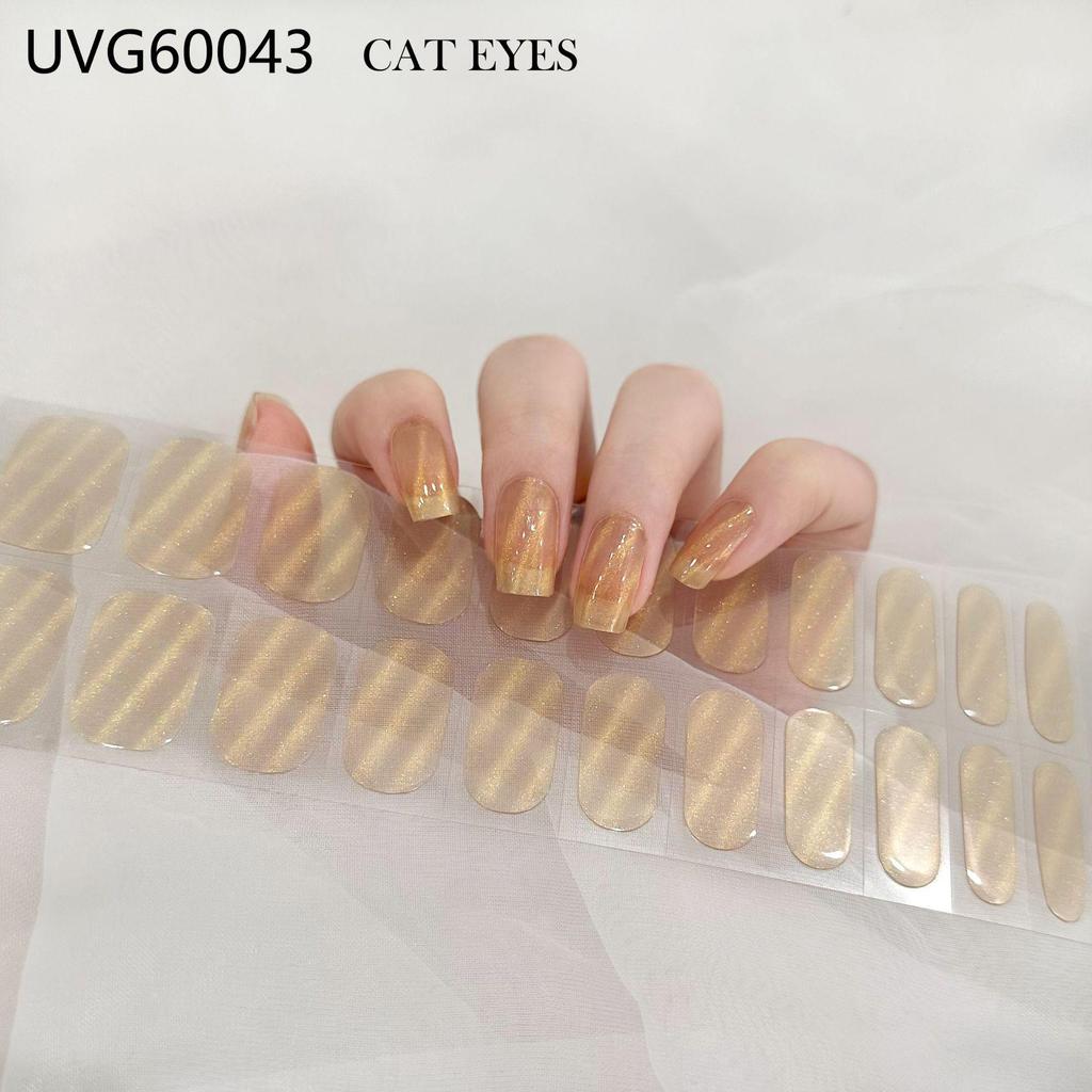 Transparent Nude UV Gel Nail Art Stickers: Semi-Cured, Semi-Baked Manicure Sheets