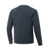 Li Ning Fitness Series Brand Logo Letter Sports Casual Solid Color Pullover Knit Sweater Men sweater Navy-Blue AWDV119-9