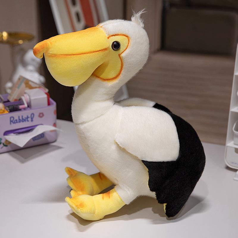 Zoo Souvenir Gift Plush Bird Toys - Swan Ostrich Pelican Stuffed Animals, Realistic Cute Animal Dolls for Kids