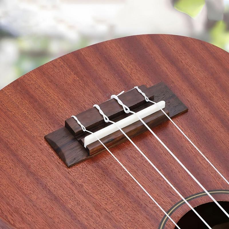 Premium Rosewood Ukulele Saddles Bridge Replacement Set for Enhances Sound Vibration Transmission on 4 String Instrument