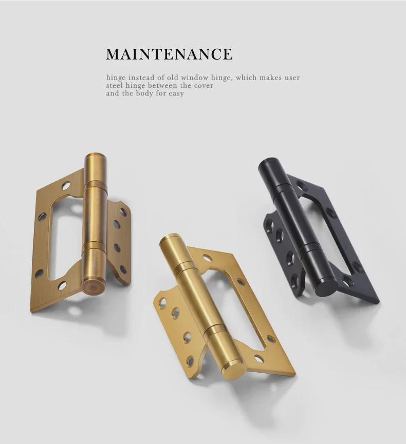 Haoti 4-Inch Stainless Steel Mother-and-Child Hinge for Wooden Doors