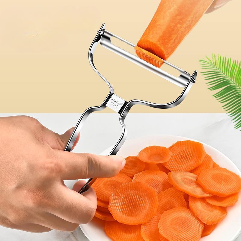 Edelstahl Kohlhobel, Haushaltshobelmesser, Lila Reibe, Multifunktionaler Gemüseschneider, Küchenhelfer