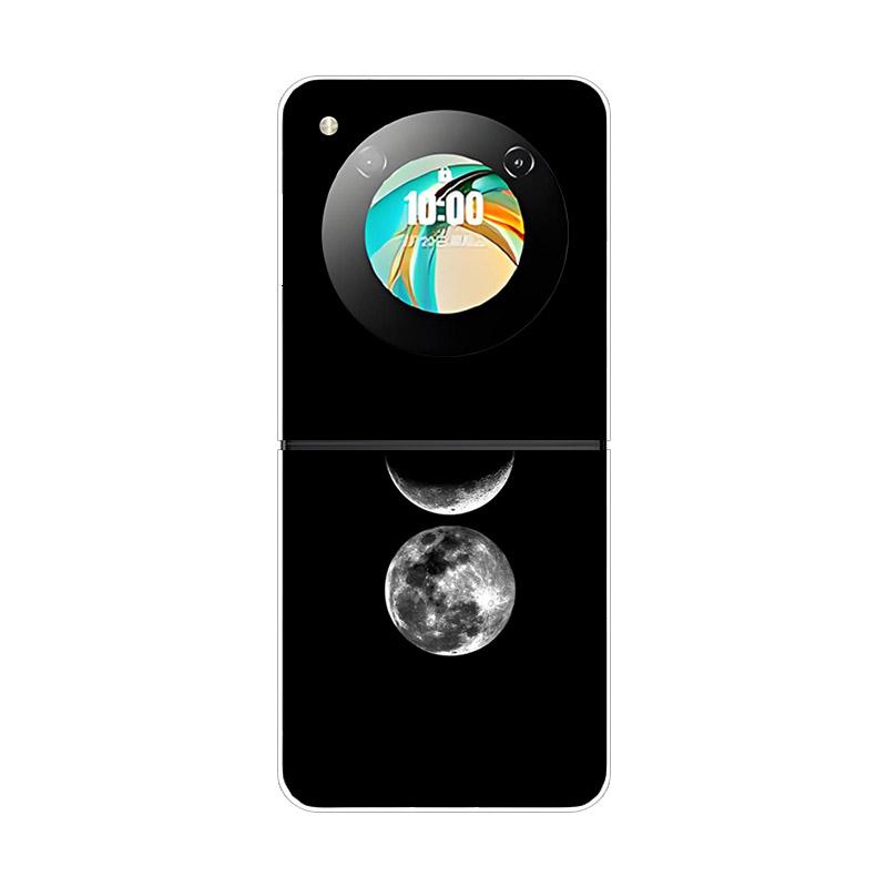 Etui na ZTE Nubia Flip NX724J Modne Malowane Przezroczyste Twarde PC Składane Na ZTE Libero Flip 5G A304ZT Przezroczyste Etui na Telefon Funda
