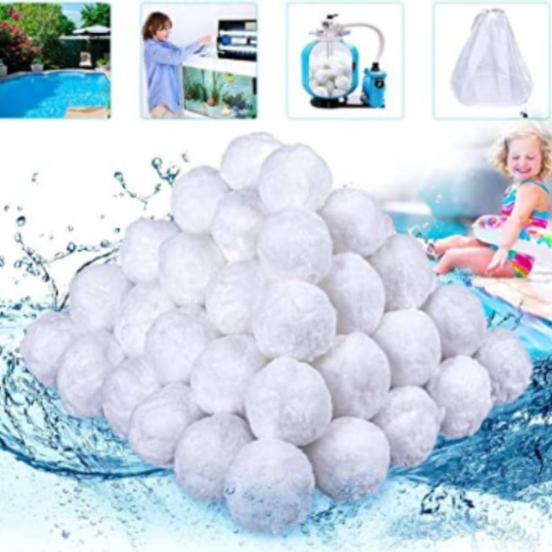 Water Filtration Media With White Fiber Ball For Pool And Aquarium Purification