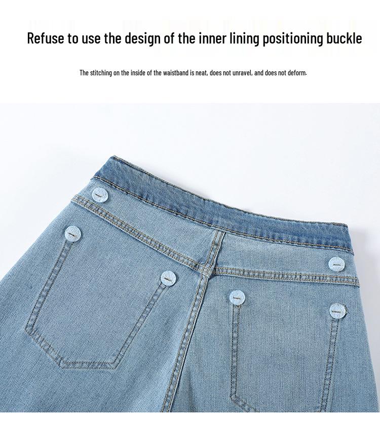 Women's High-Waisted Retro Wide-Leg Jeans - Slimming, Loose, and Versatile for Spring