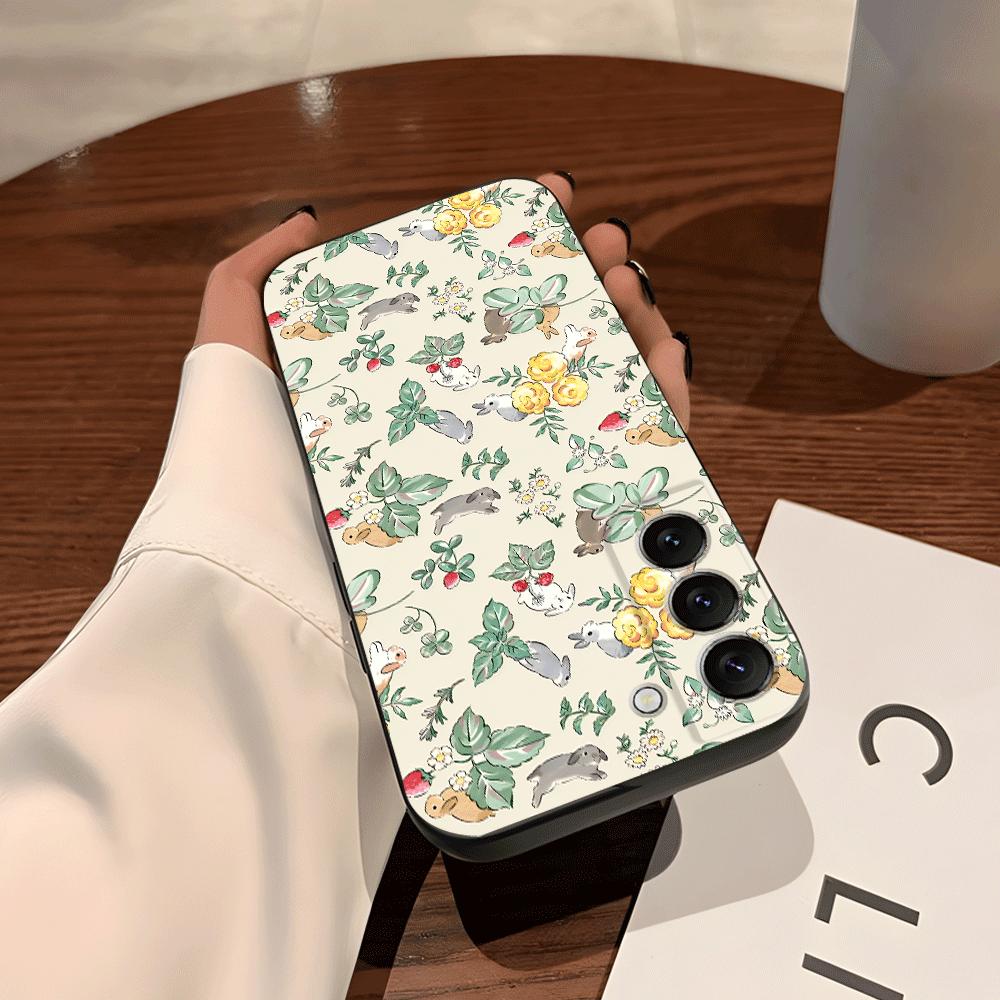 Cartoon Flower Animals Case for Samsung Galaxy S25 S23 Note 20 8 9 10 S10 S9 S24 Plus S26 S21 FE S20 Ultra Funda Phone Cover