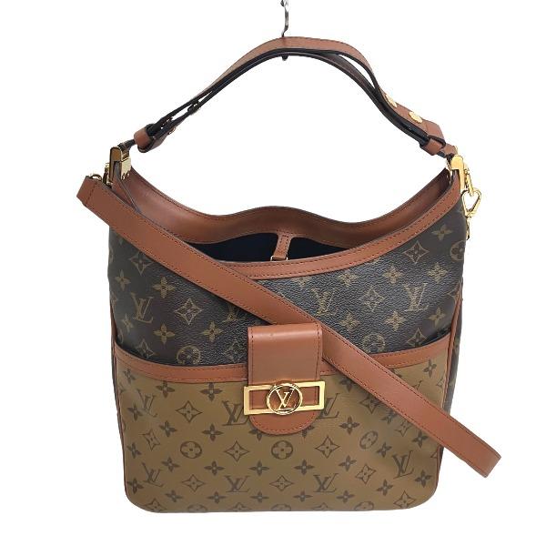 Louis Vuitton Monogram Reverse Hobo Dauphine MM Shoulder Bag Monogram M45195 Used