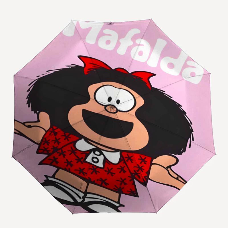 1pc Mafalda2 Umbrella, Sun Protection, And UV Shielding. It Has Eight Sturdy Ribs for Outdoor Use And Perfect Gift
