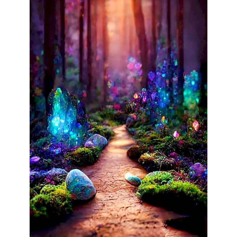 Diamond Embroidery Landscape Fantasy World DIY 5D Diamond Painting Waterfall Forest Cross Stitch Kits Rhinestones Pictures Decor