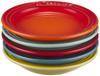 Le Creuset Mini Round Plates, Rainbow Design, Heat and Cold Resistant, Microwave and Oven Safe, Set of 5. [Official Japanese Retailer]