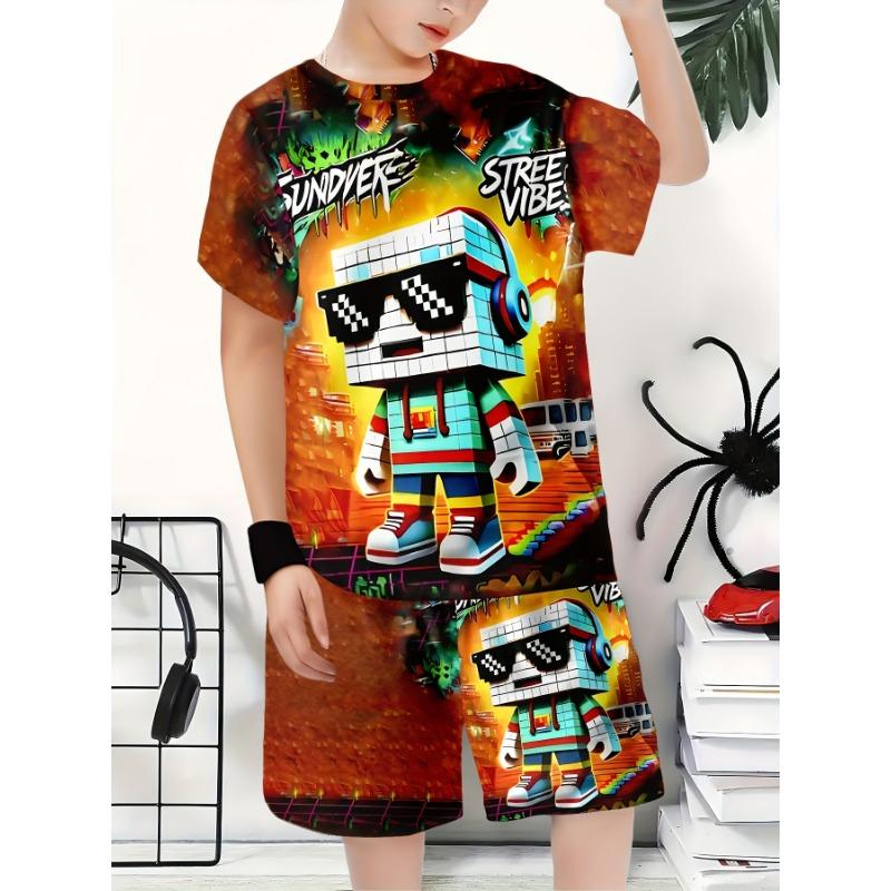 Children's T-shirt and Shorts Set, Comfortable, Skin-friendly and Breathable, Suitable for Sports and Daily Use