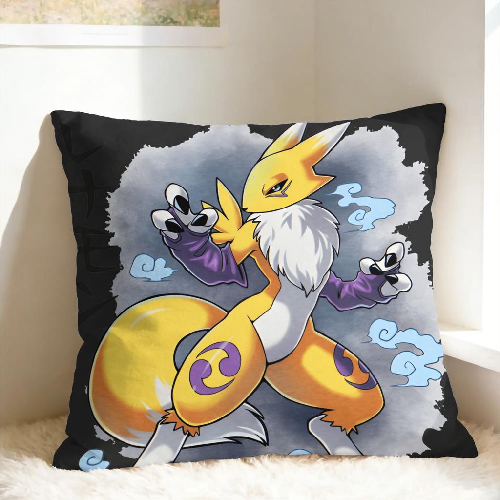 Pillow Cover Anime Renamon  Funny Pillow Case For Sofa Home Decoration Pillowcases