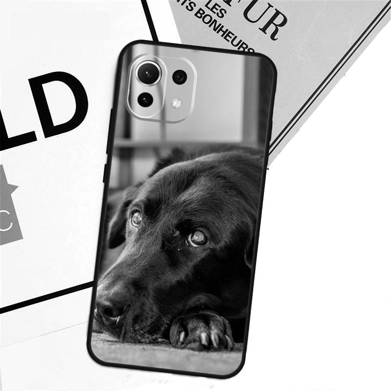 Black Labrador Dog Case For POCO M6 Pro X6 X3 X4 X5 F3 F4 F5 M5s Xiaomi 13 14 13T Pro 11T 12T 12 Lite Cover