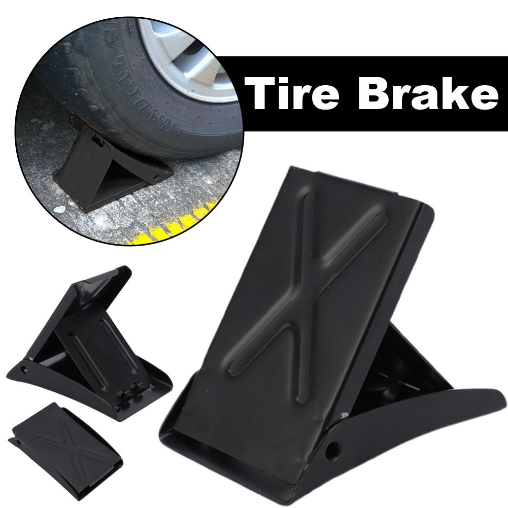 Tire Brake Wheel Chock | Foldable & Expandable | Stable Tire Stopper for Car, SUV, Trailer & RV Foldable Heavy Duty Metal Wheel