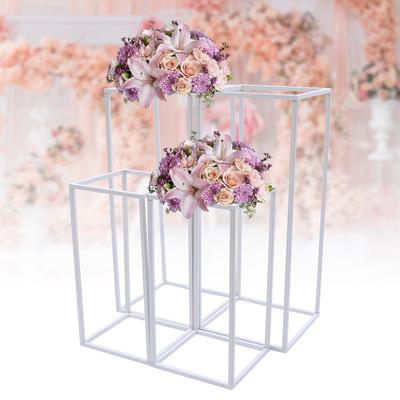 Bymaocar 4 Pièces Colonne de Sol Support à Fleurs Vase Réutilisable Métal Décor de Lieu Pour Mariage Fête Dîner Centre de Table Fourniture Large Application