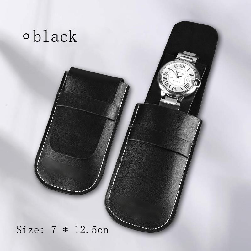 

New Anti-Dust Watch Bag Organizer Jewelry Storage Gift Bag Flannelette & Leather Watch Accessories Case For Watch Storage 1PC чёрный