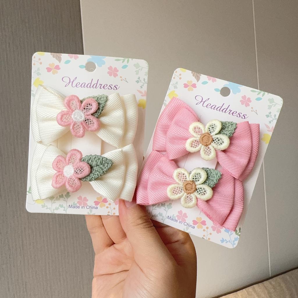 2Pcs/Set New Cute Bows Baby Hair Clips Candy Color Girls Princess Hairpins Barrettes Kids Hair Accessories