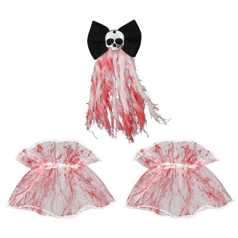 Rose Halloween Bridal Headwear Bloodstain Skeleton Hand Rose Hairpin  Cosplay Prop