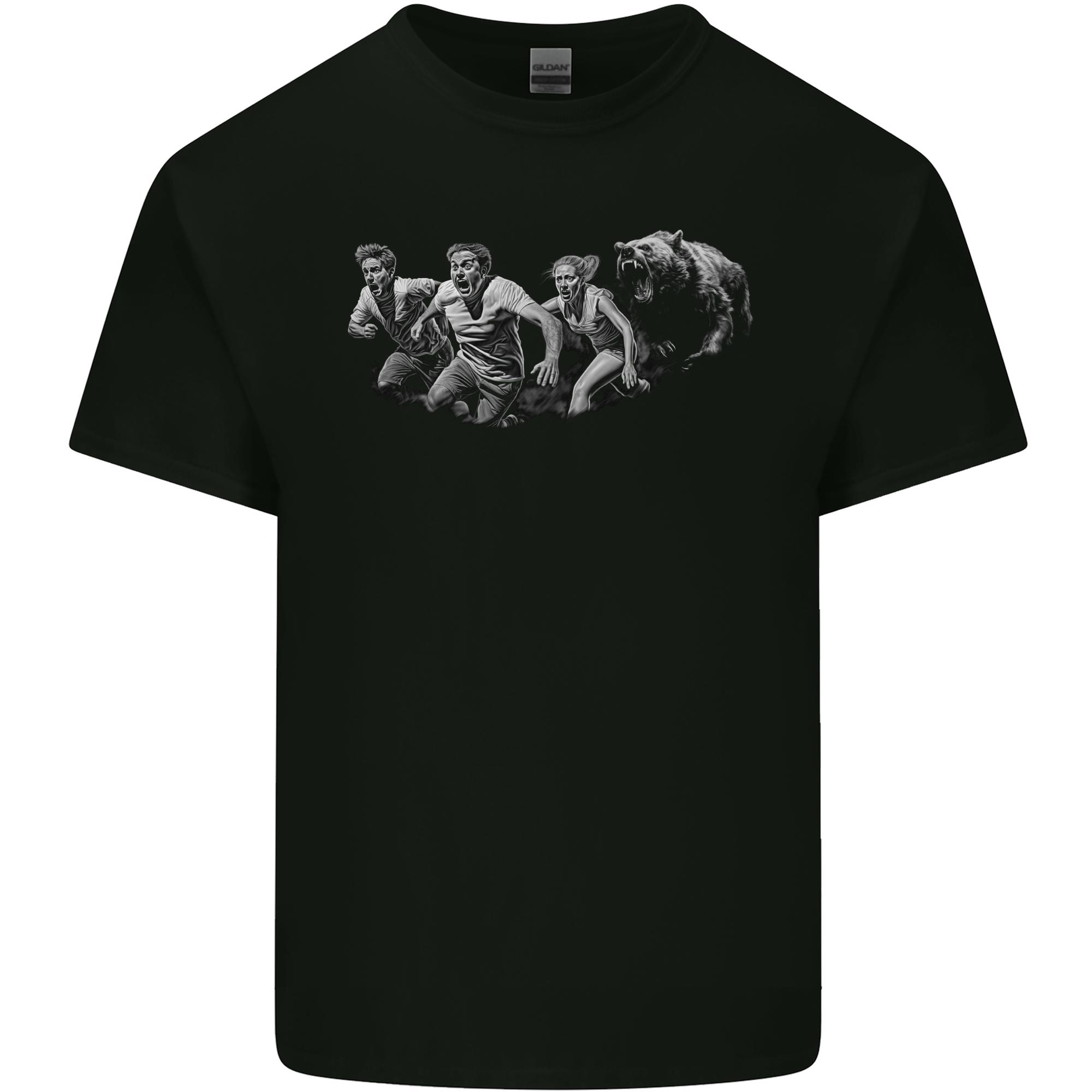 A Grizzly Bear Chasing Hiking Camping Travelling Unisexs Light Cotton TShirt S