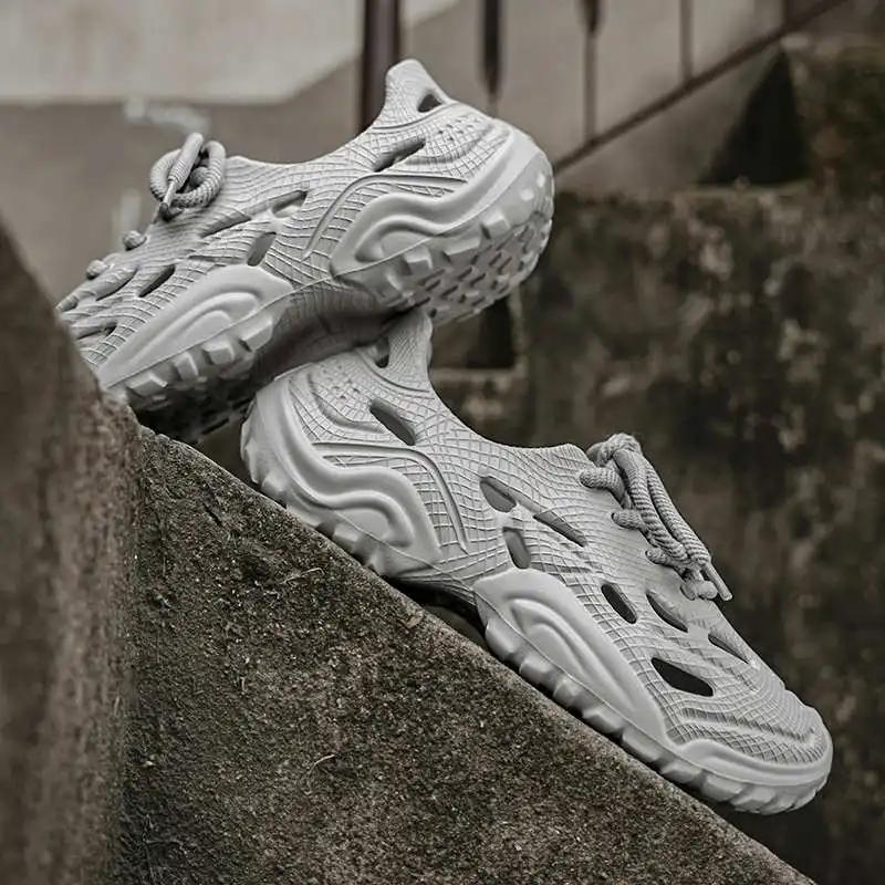 Fashion Round Nose Flat-heeled Sneakers Size 48 To 50 Man Slippers Sneakers Flip Flops Shoes Beach And Outdoor Sandals Sport
