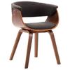 Dining Chairs 2 Pcs Grey Bentwood and Fabric