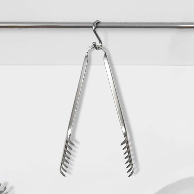 Stainless Steel Spaghetti Tong 9 Inch Pasta Clip Comb Shaped Tong Food Holder Steak Bread BBQ Clip Cooking Utensils Kitchen Tool