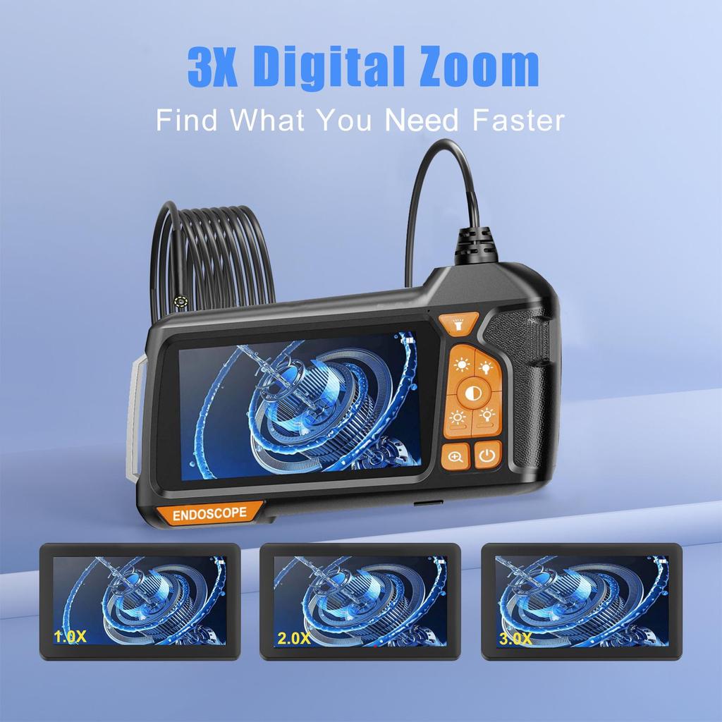 4.3-inch HD Portable Car Diagnostic Endoscope with 5.5mm Camera