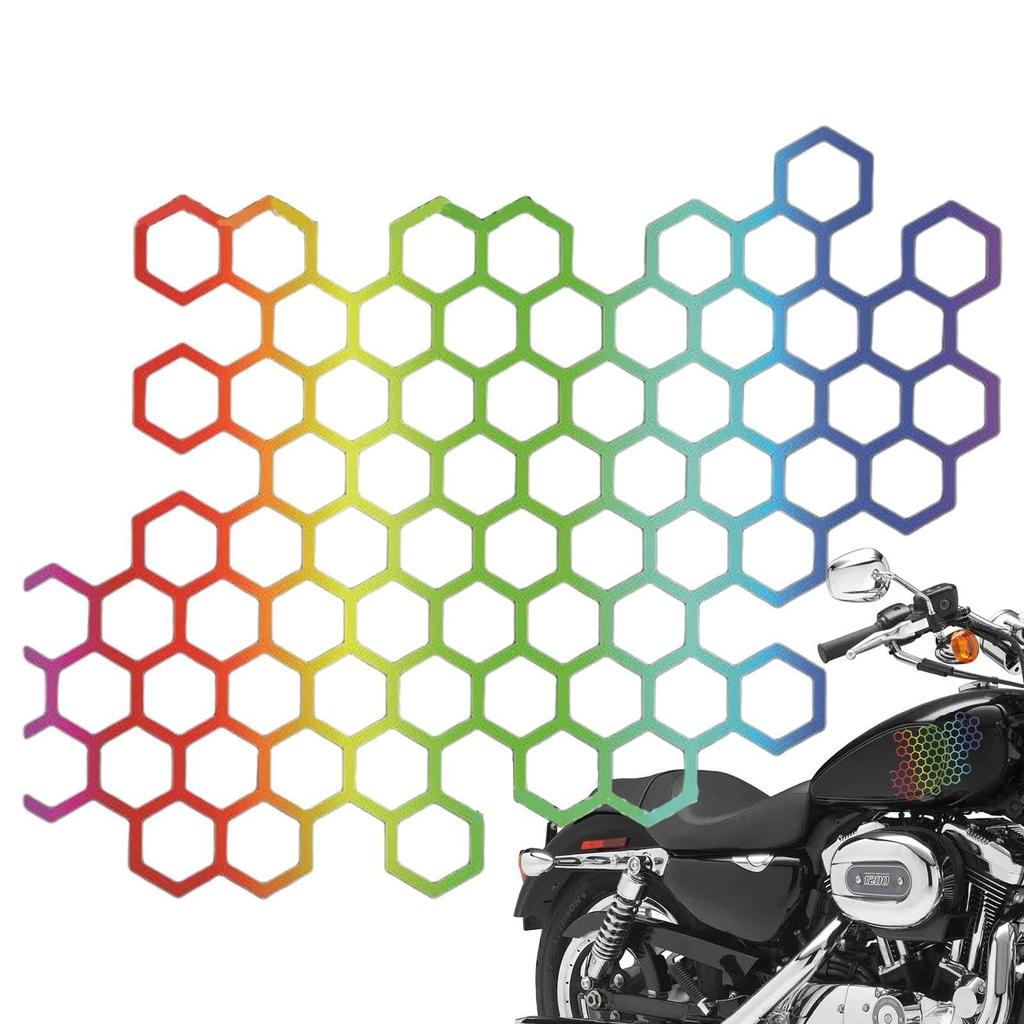 Motorcycle Honeycomb Decal, Foreign Trade Honeycomb Car Sticker Motorcycle Mini Car Sticker Personalized Honeycomb
