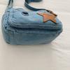 Denim Large Capacity Women's Crossbody Bag Commuter Multi-compartment Five-pointed Star Shoulder Bag