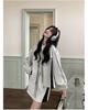 Light Gray Casual Sports Sweater & Contrast Short Skirt Set 2025