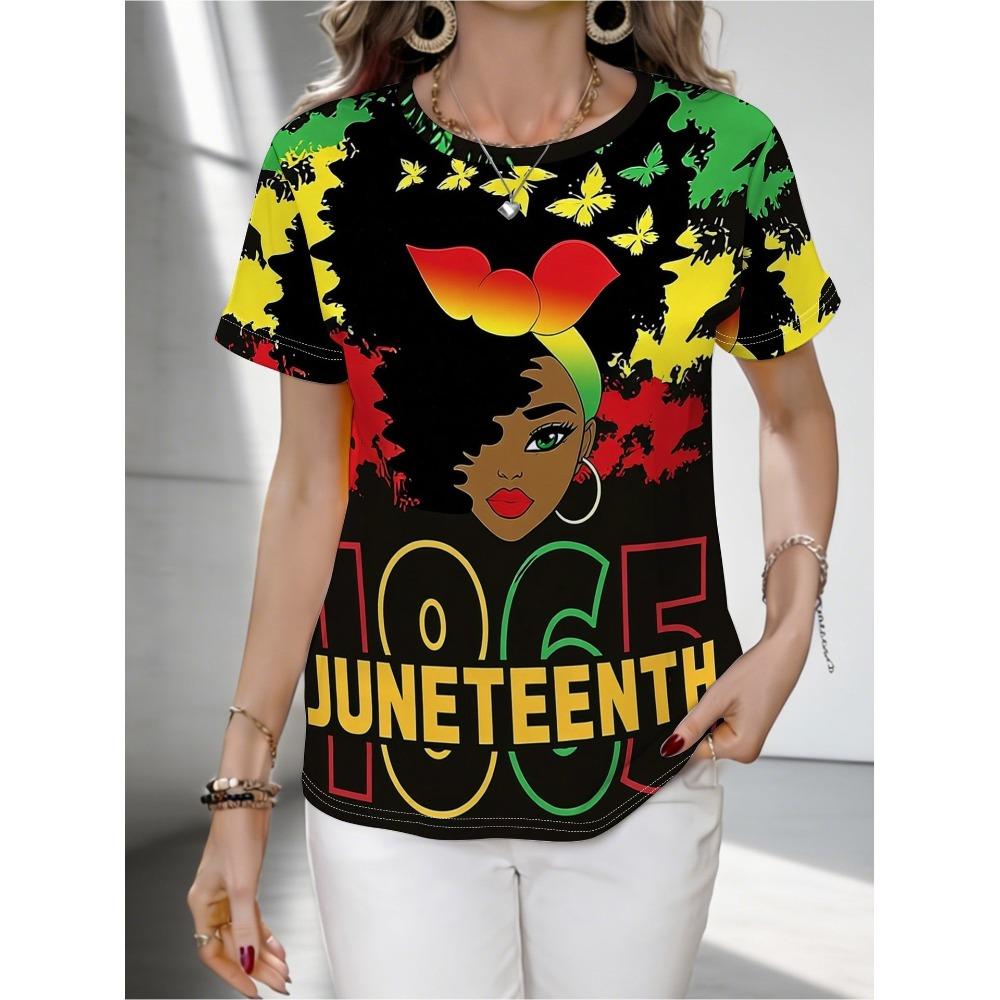 Summer Colorful Creative 3D Pattern T-shirt Fashionable Comfortable Oversized Breathable Leisure Versatile Women's Round Neck Short Sleeved T-shirt