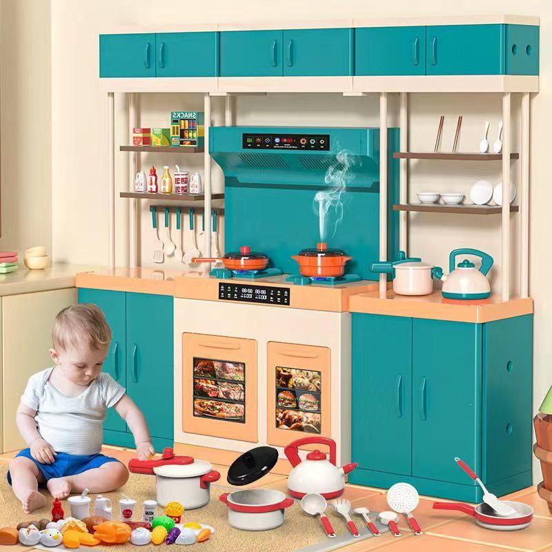Toy Kitchen Pretend  Children Fruit Cutting Simulation Emotional Development