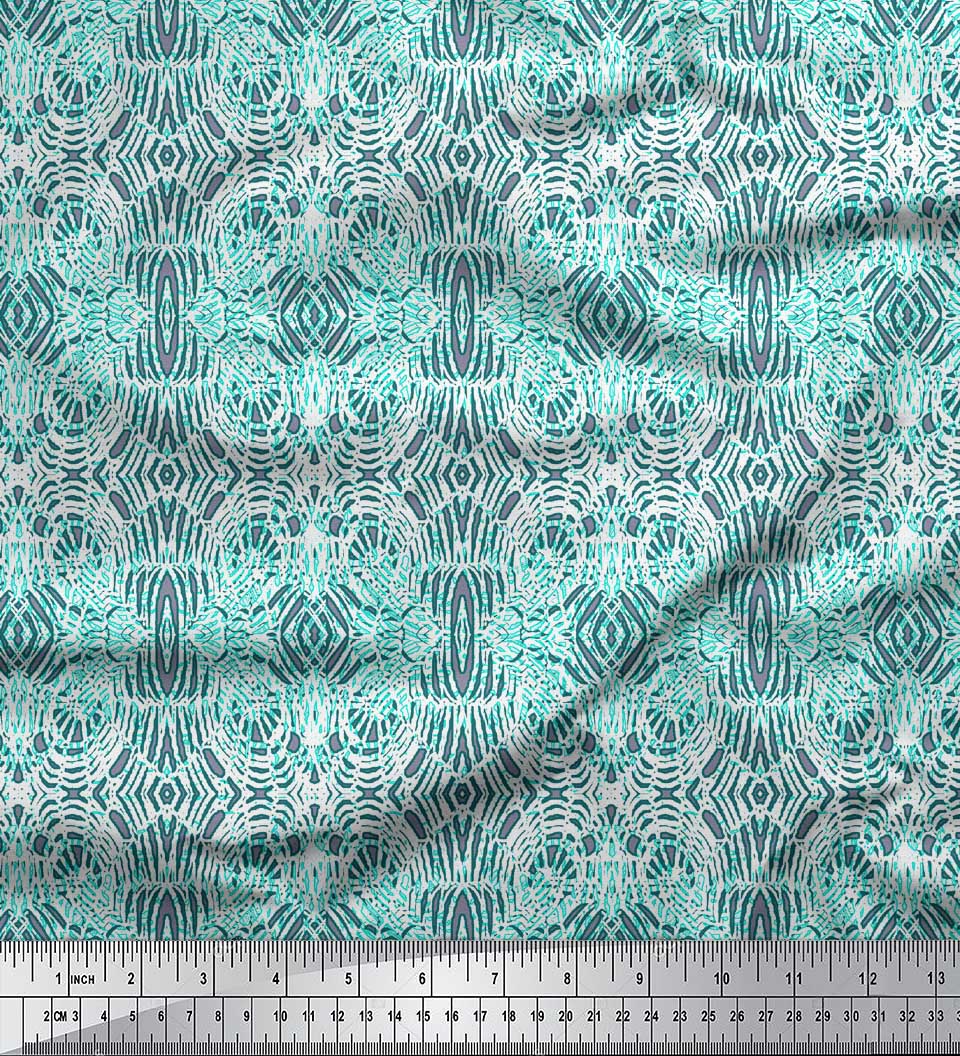 

Soimoi Orange Japan Crepe Satin Тканина з леопардовою шкірою тварин Тканина на метри 42 дюйма 42 Inch Wide - Poly Crepe зелений