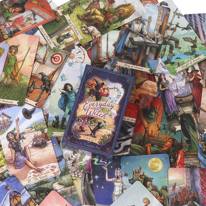 Tarotové karty Tarotová kniha v angličtině Everyday Witch Tarot Cards Tools