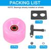 PATIKIL Roller Skate Wheel 65mm 78A Skateboard Cruiser Wheel Set with Bearing Track Tool Kit for Outdoor Quad Pink Set, 4-Piece Light-Up Skating,