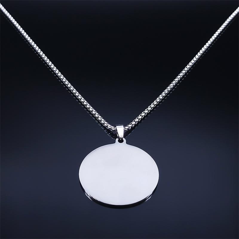 Triple Moon Pentagrams Pendant Necklace Stainless Steel Divination Astrology Necklaces Pagan Jewelry collares para mujer N7756S2