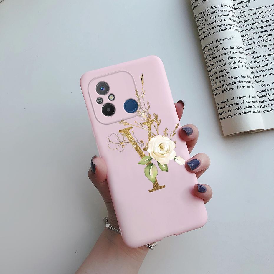 For Xiaomi Redmi 12C Case Silicone Rubber Soft TPU Cute Letters Phone Case Back Cover For Redmi 12C Cover For Redmi12C 12 C Case