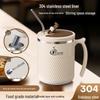 Portable Stainless Steel Mug with Lid, Spoon & Tea Infuser - Multi-Purpose Cup for Tea, Coffee, Milk, or Water.
