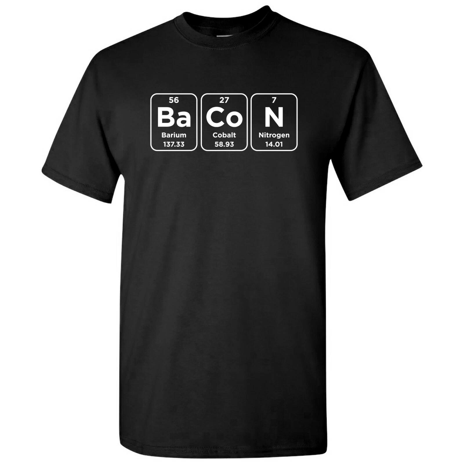 Periodic Table Bacon - Funny Science Nerd Scientist T Shirt 4XL